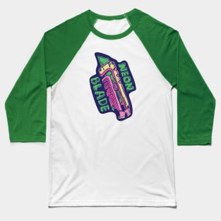 Neon Blade Knife illustration Baseball T-Shirt